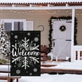 thumbnail image 2 of SM-XLHN Christmas Winter Welcome Garden Flag 12x18 Inch Double Sided Burlap, Snowflake Yard Flags for Holiday Xmas Yard Outdoor Decoration(ONLY FLAG), 2 of 6