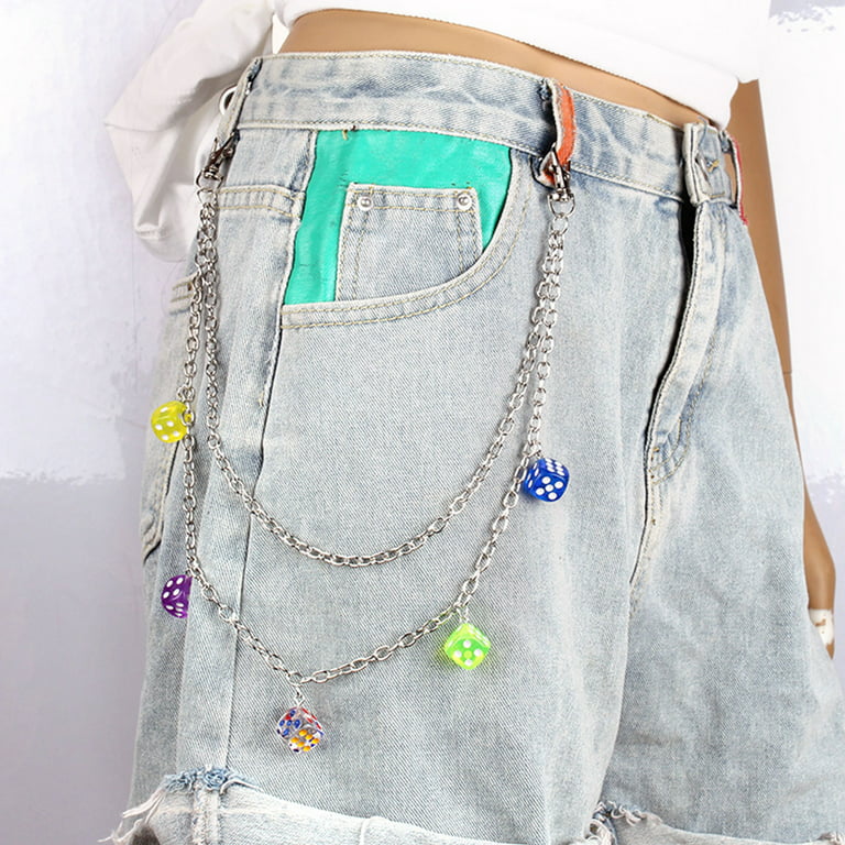 YUUZONE Unisex Punk Style Chains for Pants Heavy Duty Chains Hip Hop  Trousers Jeans Chain with Lobster Clasps for Wallet Keys 
