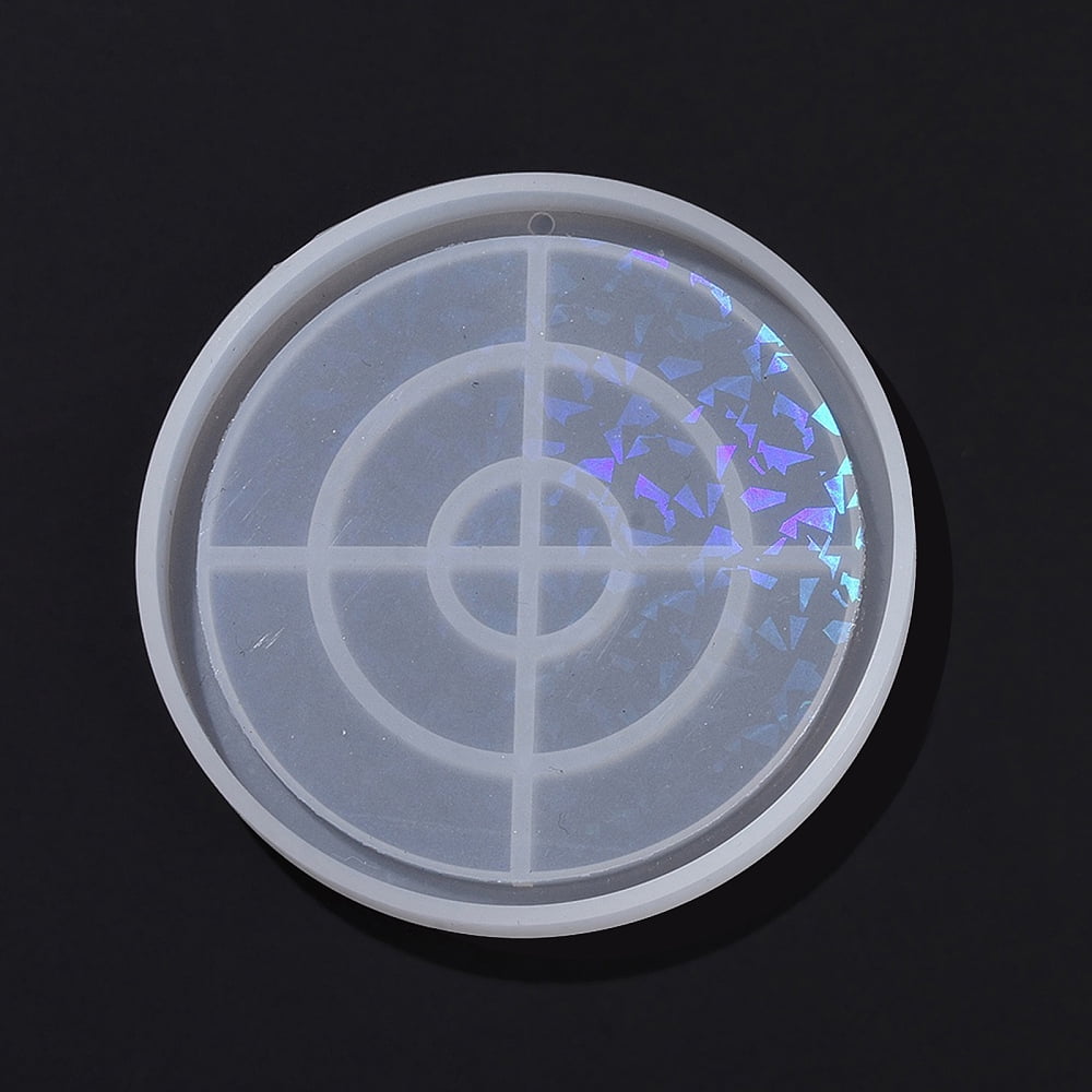 10 pc Silicone Laser Effect Cup Mat Molds Resin Casting Molds for UV Resin & Epoxy Resin Craft Making Round Pattern 117x11mm Inner Diameter: 111x10mm
