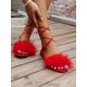 thumbnail image 4 of Women's Flat Sandals, Fashionable, Fluffy, Casual, Strappy, Beach Slippers, Plus Size, opean And American Style, 4 of 5