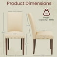 thumbnail image 5 of TLSUNNY Dining Chairs Set of 4, Mid Century Modern Kitchen Upholstered Chairs with Back, Nail Head Trim,for Living & Dining Room, 5 of 11