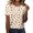 Beige #001, variant on Halloween Shirt for Women Bat Ghost Short Sleeve Spooky Blouses Witch Spider Trendy Crew Neck Tops M