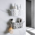 thumbnail image 2 of Kitchen Wall Mount Storage Basket Sponge Wash Cloth Sink Mount Drainer Basket with Suction Cups, White, 2 of 9