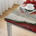 thumbnail image 5 of JRXY Autumn Leaves Square Fitted Tablecloth 100% Polyester Fiber Dining Table Protector 40*40, 5 of 8