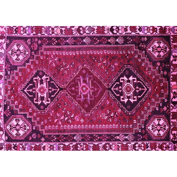Ahgly Company Indoor Rectangle Persian Pink Traditional Area Rugs, 2' x 5'