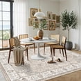 thumbnail image 2 of Living Room 6x9 Area Rugs: Farmhouse Washable Ultra Soft Carpet For Bedroom Indoor Vintage Stain Resistant Rug Dining Non-slip Durable Neutral Floor Mat Pet Owners(6x9 Beige), 2 of 8