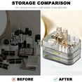 thumbnail image 4 of Organizador de maquillaje de gran capacidad con cajón apilable, organizador de cosméticos para el cuidado de la piel, organizador y almacenamiento de tocador de baño, organizador a prueba de polvo, 4 of 7