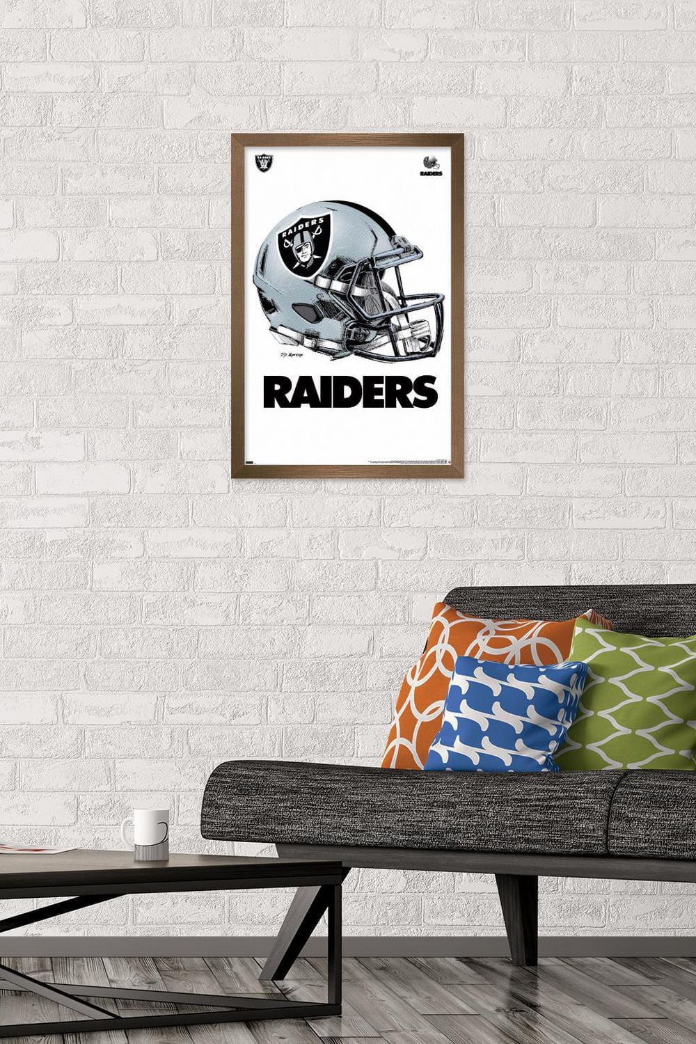 NFL Las Vegas Raiders - Drip Helmet 20 Wall Poster, 22.375" x 34" Framed
