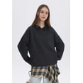 thumbnail image 4 of Womens Solid Color Hoodies Long Sleeve Unisex Sweatshirt Causal Outerwear Tops, 4 of 6
