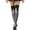 Black_A, variant on Womens Thigh High Over The Knee Hall-oween Nurse Costume Socks - Red Cross Print Compression Socks for Women,Size Free Size