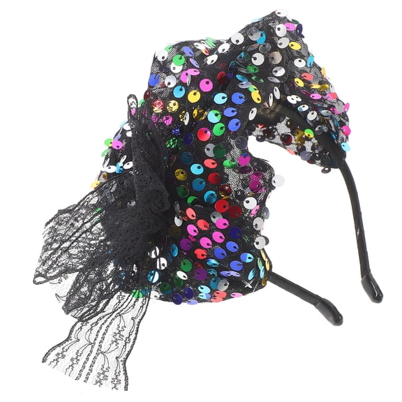 NICEXMAS Retro Style Sequin Fascinator Hat Headband for Formal Events and Celebrations