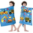 thumbnail image 4 of Bavilk Girl's Hooded Cartoon Animal Print Cotton Swimwear Cover-Up, Size 30" x 50", 4 of 6