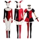 thumbnail image 2 of Disfraz de fantasía de Quinzel para mujer adulta, mono, ropa de superhéroe, juego de rol, traje de fiesta de carnaval de Halloween para mujer, 2 of 5