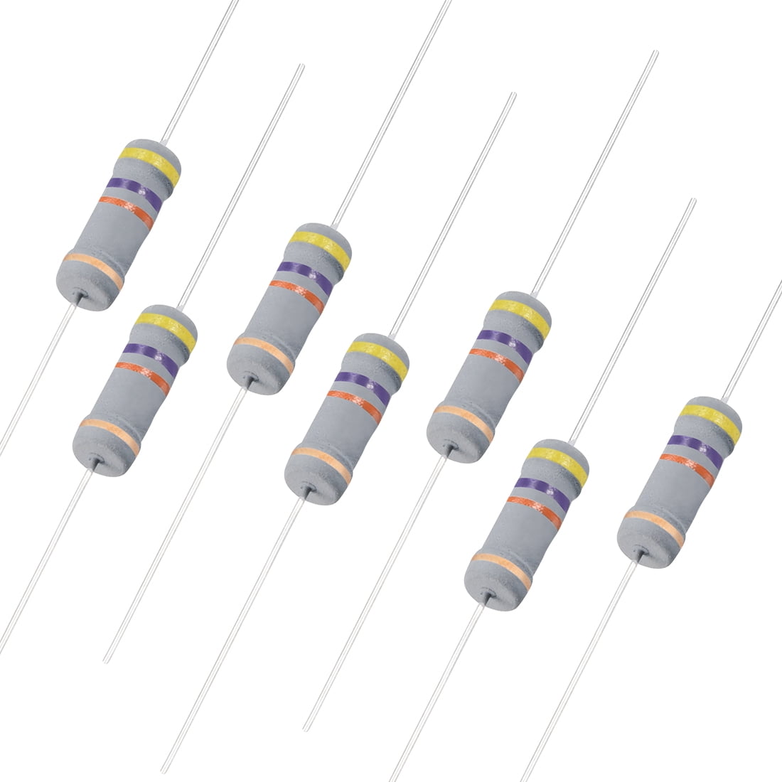 50pcs 2W 47K Ohm Carbon Film Resistor 5 Tolerance 4 Color Bands