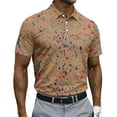 thumbnail image 2 of CCRFTGI Polo Shirts for men Casual Short Sleeve Golf Shirt Quick Dry Athletic T-Shirt Moisture Wicking Shirt Khaki L, 2 of 5