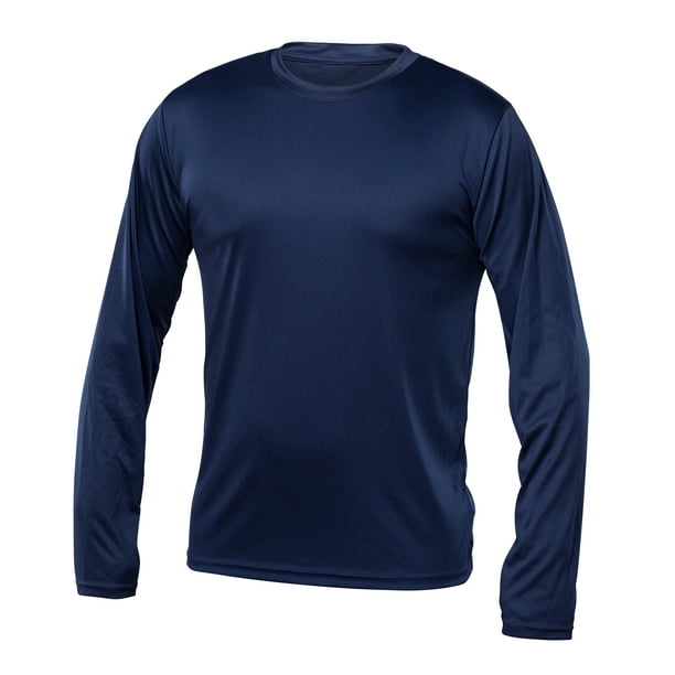 Blank Activewear Pack Of 5 Men's Long Sleeve T-Shirt, Quick Dry Performance Fabric Other 4xl