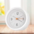 thumbnail image 1 of Alarma electrónica confiable lindo panel transparente reloj despertador analógico para dormitorios estante escritorio blanco, 1 of 12