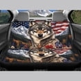thumbnail image 6 of Pzuqiu American Flag Wolf Pattern Full Set Car Seat Cover Sets, Dustproof Accessories Durable Fit for Trucks, 6 of 10