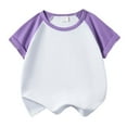 thumbnail image 4 of XQYLOS Children’s Cotton Short Sleeve T-Shirt, Summer Thin Baby Clothes Color Matching Set, Pure Elastic Waist Home Playwear, 4 of 4