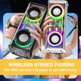thumbnail image 4 of Altavoz Bluetooth Vythorq V8 10W con luces LED TWS/TF negro, 4 of 8