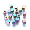 thumbnail image 2 of U8MO 20pcs Multi-color 304 Stainless Steel Cube Beads Mini Loose Spacer Beads 2.5~6mm-5mm, 2 of 2