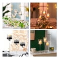 thumbnail image 4 of Glasseam Glass Hurricane Candle Holders Bulk Set of 30 Long Stem Tealight Candle Holder for Wedding Centerpieces 7.87",8"&10.2"H, 4 of 10