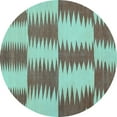 thumbnail image 1 of Ahgly Company Indoor Round Abstract Light Blue Contemporary Area Rugs, 6' Round, 1 of 4