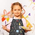 thumbnail image 2 of Math Equations Colorful Doodles Black Pattern Kids Aprons for Girls and Boys,Adjustable Neck Strap Toddler Aprons for Kids Cooking Baking, 2 of 6