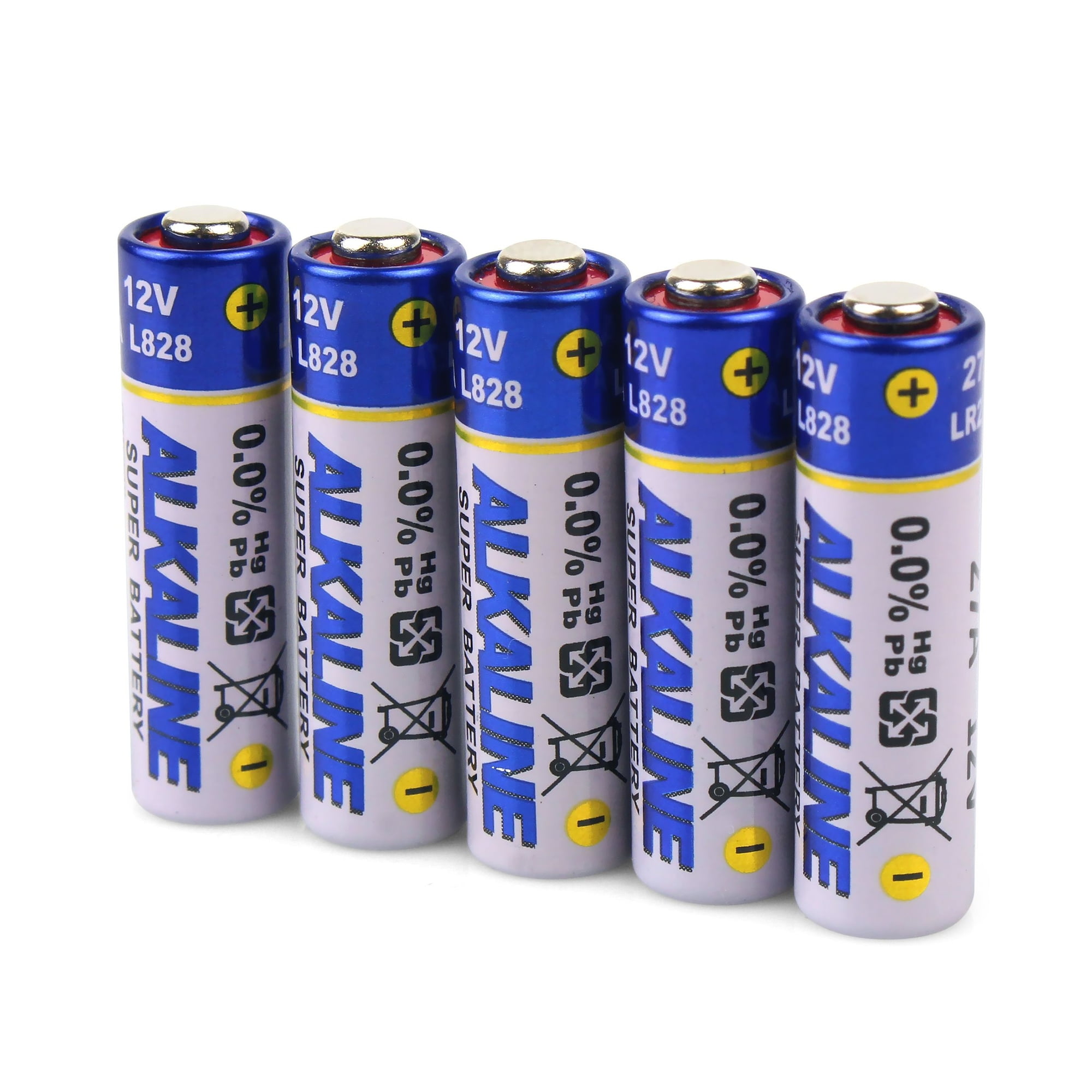 5pcs) Alkaline Battery by Insten - 27A A27 GP27A MN27 G27A L828 EL812  EL-8212 CA22 LR27 E27A V27 V27A V27PX V27GA VA27GA L728 L828 WE27A UM27A  LR27A K27A 27AE 