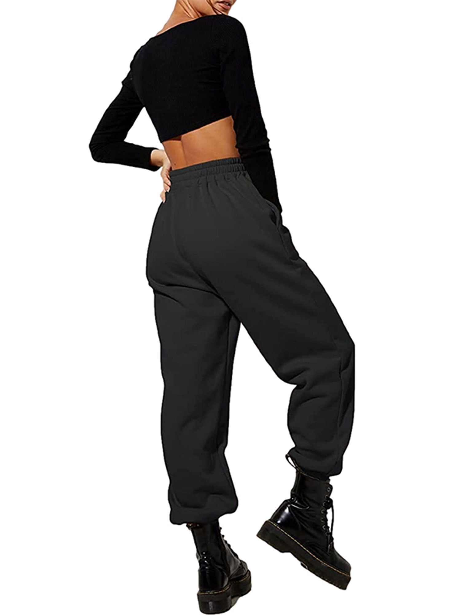 Extra Long Black Joggers for Women Winter Cinch Bottom Black Sweatpants  High Waisted Dance Athletic Workout Joggers Lounge Baggy Pants Y2k with  Pockets Black XS, Carbon Black, X-Small : : Clothing, Shoes