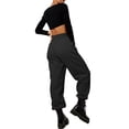 thumbnail image 6 of Douhoow Winter Women Plush Pants Sports Trousers High Waist Pockets Loose Pants, 6 of 9