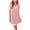 Pink, variant on SELONE Sleeveless Nightgowns for Women Plus Size V Neck Mini Nightshirts Comfy Solid Pajamas Dress Casual Homewear