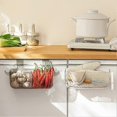 thumbnail image 3 of Multifunctional Wall Mounted Storage Rack for Kitchen Dual Compartment Kitchen Cabinet Storage Box for Small Kitchen, 3 of 5