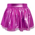 thumbnail image 7 of Aislor Girls 2 Piece Jazz Dance Performance Outfit Mock Neck Short Sleeve Sequins Crop Top with Shiny Tutu Skirt Rose 14, 7 of 7