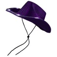 thumbnail image 7 of Light up LED Flashing Sequin Cowboy Hat (Purple) – Sparkly Glitter Cowgirl Hat for Disco, Birthday, Party by PartyGlowz, 7 of 7
