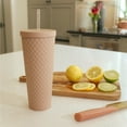 thumbnail image 2 of Just Feed Me by Jessie James Decker 4-Piece 26-Ounce Acrylic Textured Tumbler Set, Matte Mauve, 2 of 7