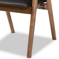 thumbnail image 6 of Bowery Hill Black Leather and Brown Finished Wood 7-Piece Dining Set, 6 of 9