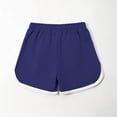 thumbnail image 3 of CCRFTGI Girls Athletic Shorts 7-8 Casual Elastic Sweatpants Comfort Running Basketball Summer Shorts Navy 3-4 Years, 3 of 4