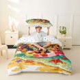 thumbnail image 2 of Homewish Dachshund Dog Twin Duvet Cover,Ocean Beach Twin Bedding,Starfish Palm Tree Decor,Polkadot Reversible,2-Piece,1 Duvet Cover and 1 Pillowcase, 2 of 6