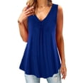thumbnail image 2 of JGGSPWM Summer Trim V Neck Tanks Sleeveless Cami Tank Tops Dressy Camisole Solid Basic Camis Casual Loose Chic Tops Dark Blue#04 M, 2 of 4