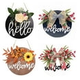 thumbnail image 3 of CSCHome 11.81inch Welcome Sign for Front Door ,Floral Farmhouse  Sign for Front Porch Decor(Black 2), 3 of 5