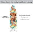 thumbnail image 5 of Kuiaobaty Ironing Board Cover Resist Scorching Iron Board Cover Extra Wide Table Top with Elastic Edge, Highland Cow Floral Blue Orange, 5 of 5
