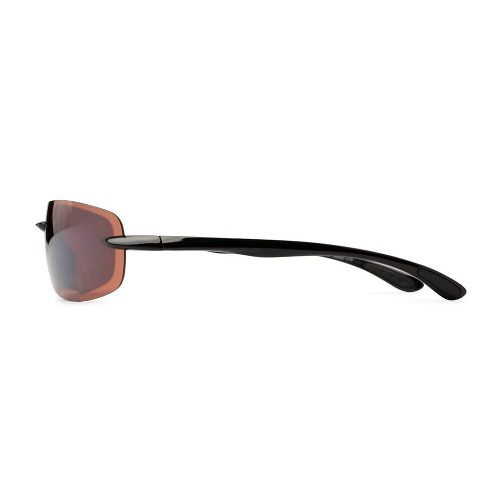 "The Influencer" Bifocal Sunglasses - Lightweight Unisex Reading Sunglasses - Black/HD Amber - 2.00