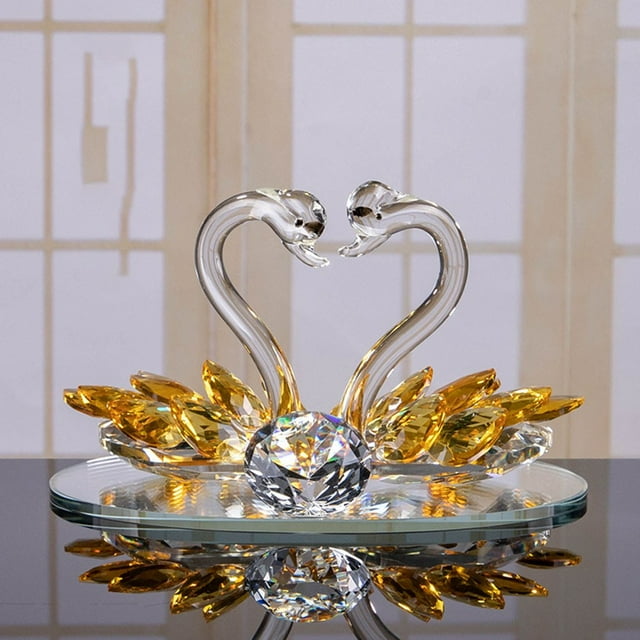 Crystal Swan Ornament Home Decoration Crafts Crystal Decoration Living Room