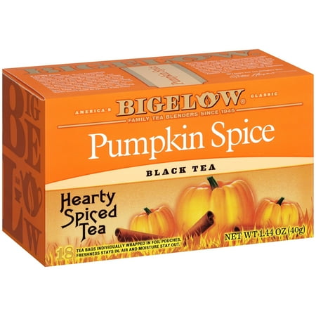 Tuck Box Tea Room - (3 Boxes) Bigelow Pumpkin Spice Black Tea 1.44 oz. Box