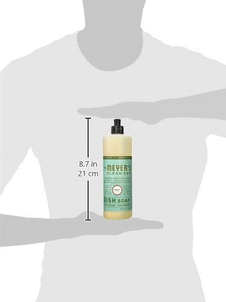 Mrs. Meyer's Clean Day Dish Soap Liquid, Basil, 16 fl oz (6 pack) (Bundle)