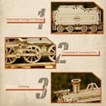 thumbnail image 4 of 3D Puzzles for Adults Wooden Toy Train Models Kits to Build Prime Steam Express, 4 of 5
