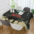 thumbnail image 2 of Yayeee Tablecloths for Rectangular Tables 54 x 54 inch Party Table Cover, Red Sitting on The Moon, 2 of 6