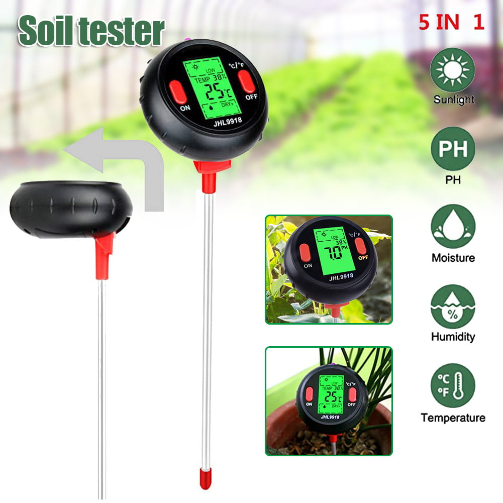 Details about   5in1/4in1/3in1 LCD Soil Meter pH Tester Water Moisture Light Humidity Garden Kit 