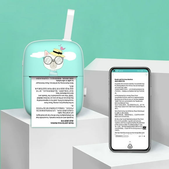 Pompotops Clearance Deals,Portable Mini Thermal Inkless Printers TWS Bluetooth HD Printers Android and IOS,Can Print Question Bank,Photos,Labels,Documents,Etc.